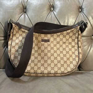 Gucci Beige and Brown Crossbody Bag